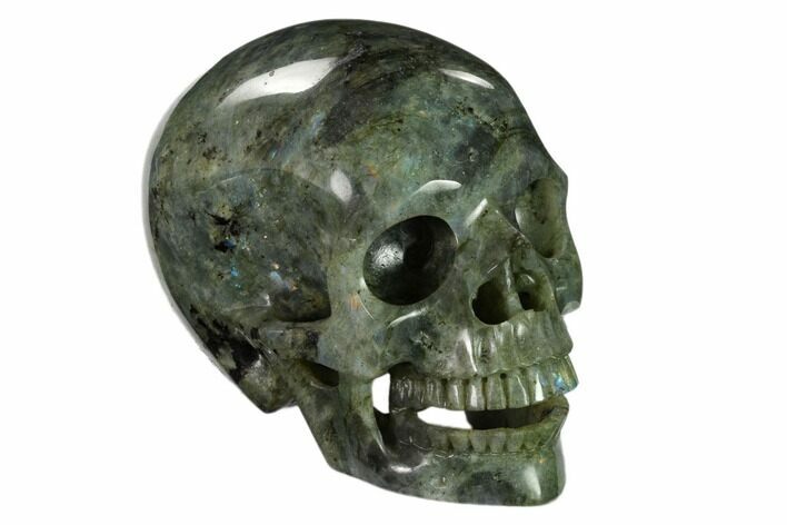 Realistic, Polished Labradorite Skull - Madagascar #151179